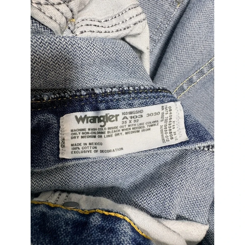 Wrangler George Strait Collection Mens Blue Straight Leg Jeans 35x32 103MGSHD